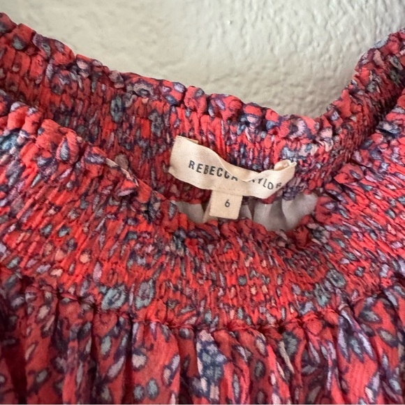 Rebecca Taylor Amanda Silk Off Shoulder Dress - Picture 8 of 9